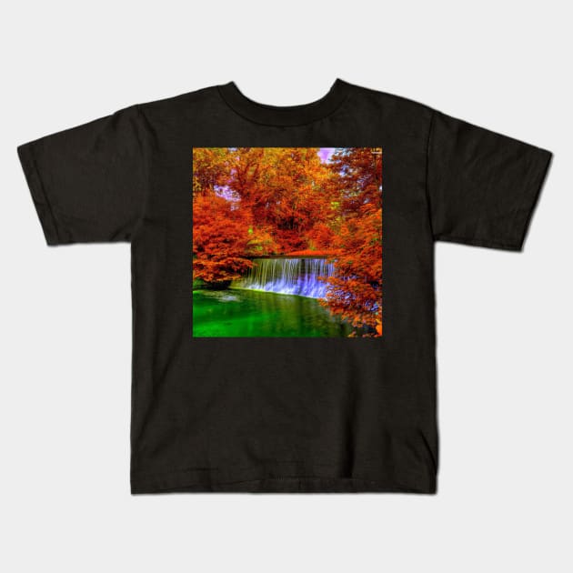 Waterfall Kids T-Shirt by NOMAD73